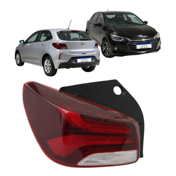 Lanterna Esquerda Chevrolet Onix 2020 2021 A 2025 Sem Led Esquerdo/motorista Vermelho