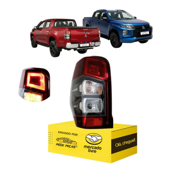 Sinaleira Esquerda L200 Triton 2021 22 2023 2024 2025 S/led Esquerdo/motorista Tricolor