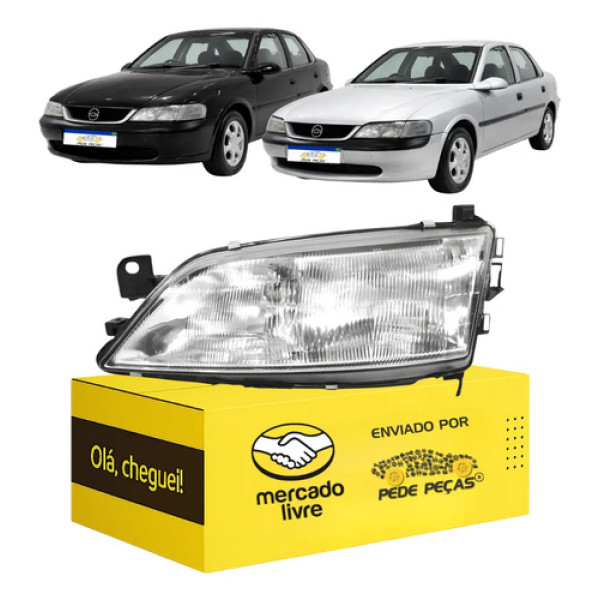 Farol Chevrolet Vectra 1996 1997 1998 Vidro Novo L.e Esquerdo