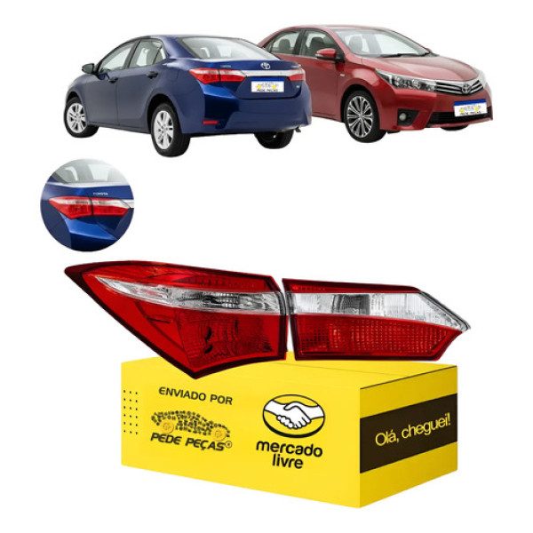 Par Sinaleira Canto Tampa Corolla 2015 A 2017 S/led Le Esquerdo/motorista