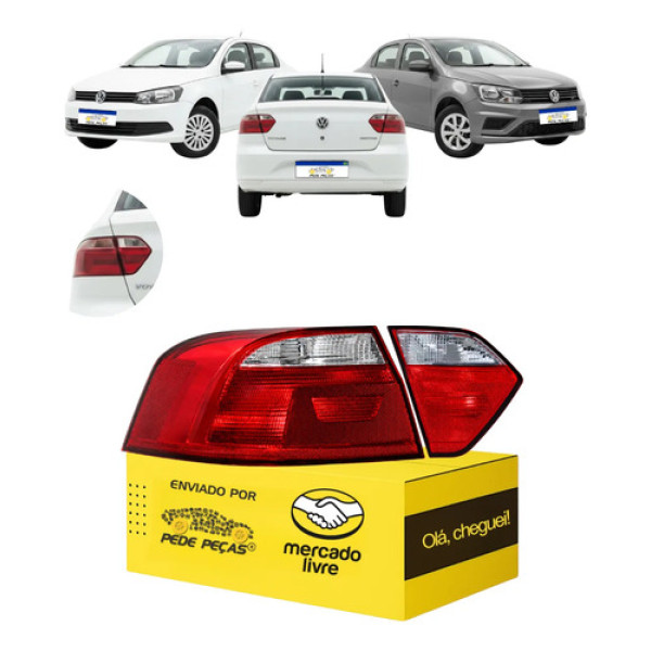 Par Esquerdo Lanterna Vw Voyage G6 G7 G8 2013 A 2023 Fumê Esquerdo/motorista