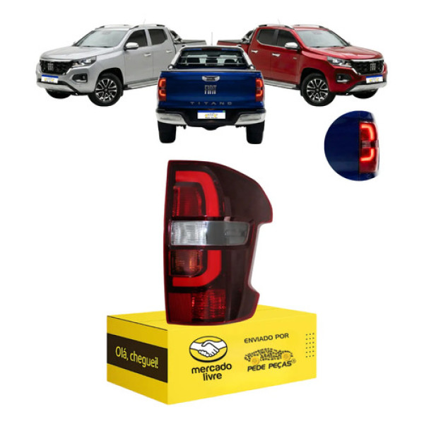 Lanterna Fiat Titano Ranch 2025 2026 Com Led Direita Direito/passageiro