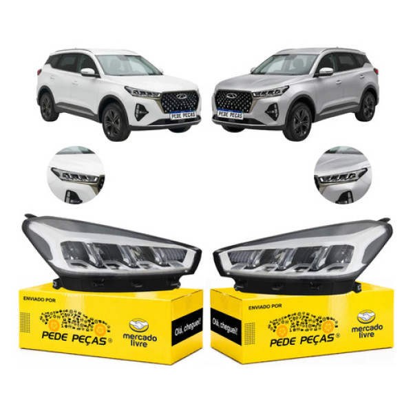 Par Farol Chery Tiggo 7 2023 2024 2025 A 2026 Pro Turbo Novo Ambos Lados
