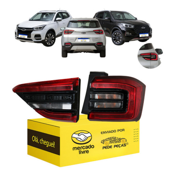 Par Lanterna Chery Tiggo 5x 2023 2024 2025 2026 L.d Direito/passageiro Vermelho