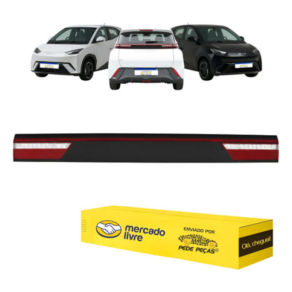 Lanterna Central Byd Dolphin Mini 2024 2025 2026 Nova Ambos Lados Cristal