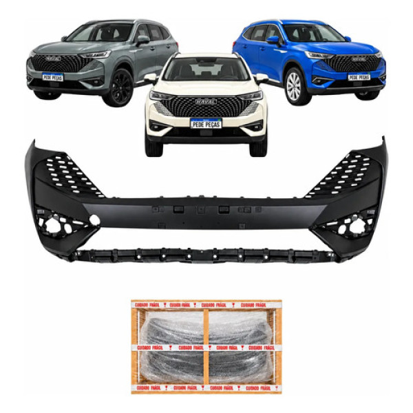 Parachoque Dianteiro Gwm Haval H6 Phev34 Hev One 2023 A 2025 Preto