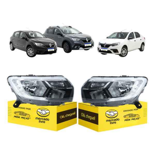 Par Farol Lanterna Sinaleira Sandero Stepway Logan Novo  Esquerdo
