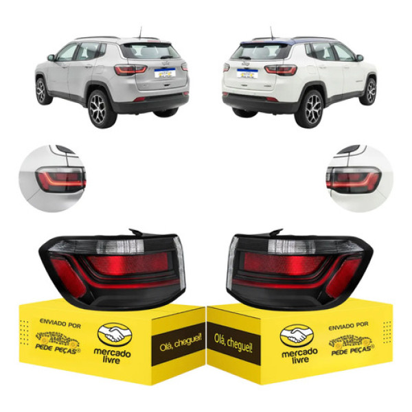 Par Sinaleira Canto Jeep Compass 2022 23 24 25 2026 C/led Ambos Lados
