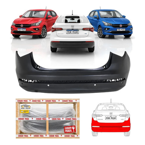 Parachoque Traseiro Fiat Cronos 2018 19 20 A 2025 C/spoiler