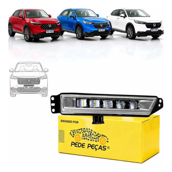 Farol Milha Honda Hrv 2022 A 2026 Led Exl Turbo Touring Ld Cristal
