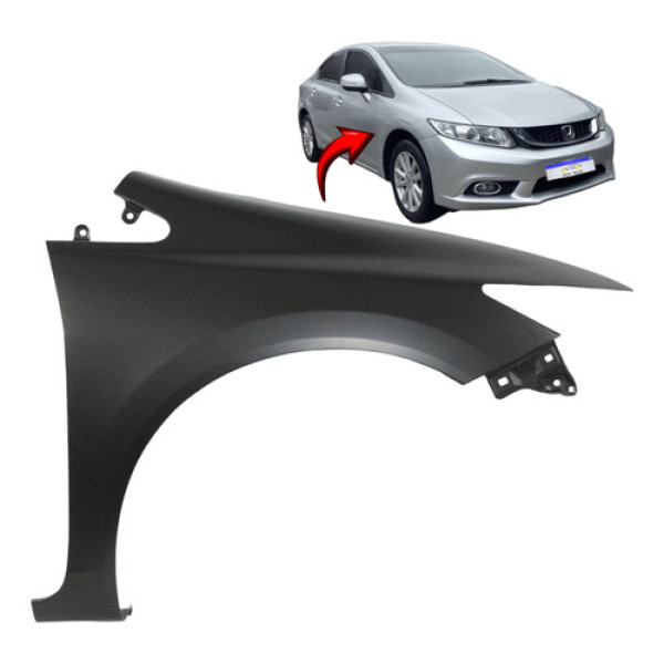 Paralama Civic 2012 2013 2014 2015 2016 Lado Direito Novo