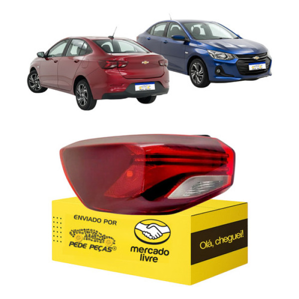 Lanterna Onix Sedan Sem Led 2020 2021 22 23 24 25 Novo Le Esquerdo/motorista Vermelho