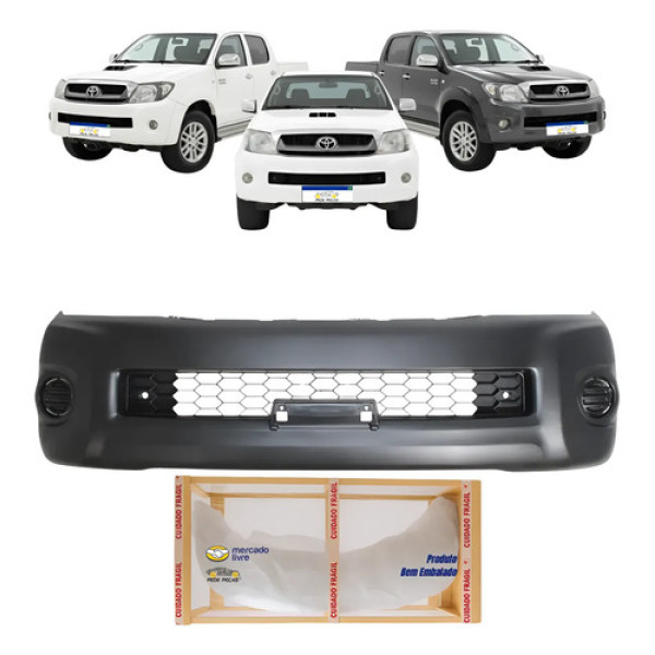 Parachoque Dianteiro Toyota Hilux Std Cs 2009 2010 2011 Novo Preto