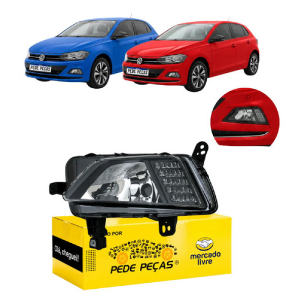 Farol Milha Auxiliar Cibie Vw Polo 2018 19 A 2022 C/led Le Cristal