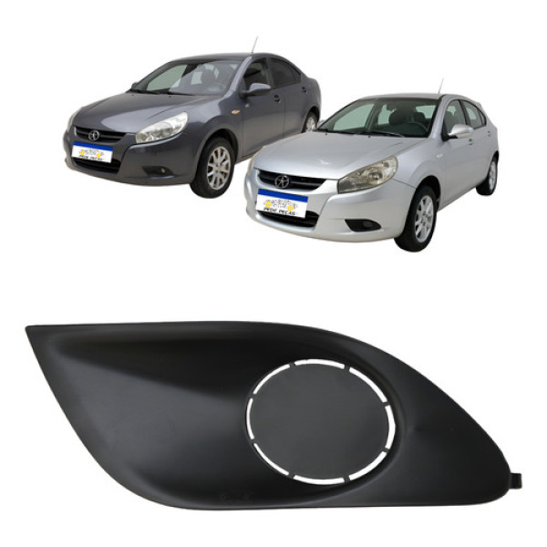 Moldura Esquerda Milha Jac J3 2010 2011 2012 2013 Sem Furo  Preto Esquerdo