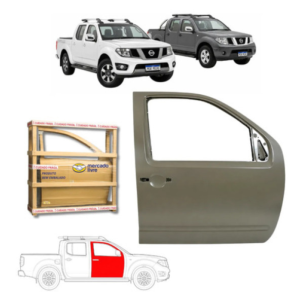 Porta Dianteira Nissan Frontier 2008 09 10 A 2016 Nova L.d Dianteira Direito Cinza