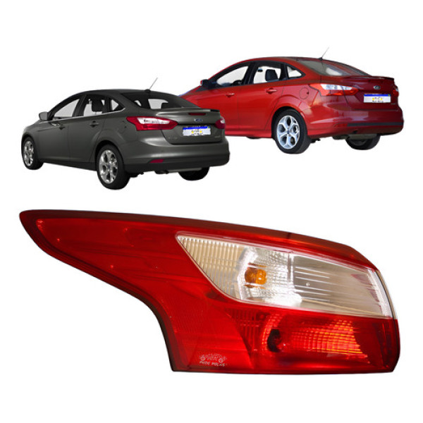 Lanterna Traseira Ford Focus Sedan 2014 2015 Le Esquerdo/motorista Vermelho/bicolor