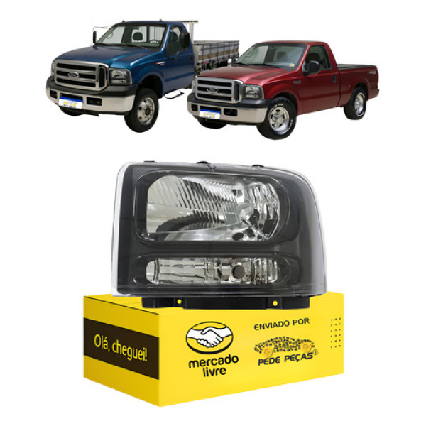 Farol F350 1999 A 03 04 05 06 2007 2008 2009 2010 2011 L.e Esquerdo/motorista