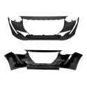 Kit Parachoque Peugeot 208 Style 2021 A 2024 C/friso Cromado Preto/cromado