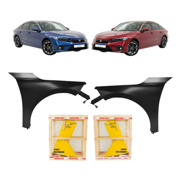 Par Paralama Honda Civic G11 Híbrido 2023 24 2025