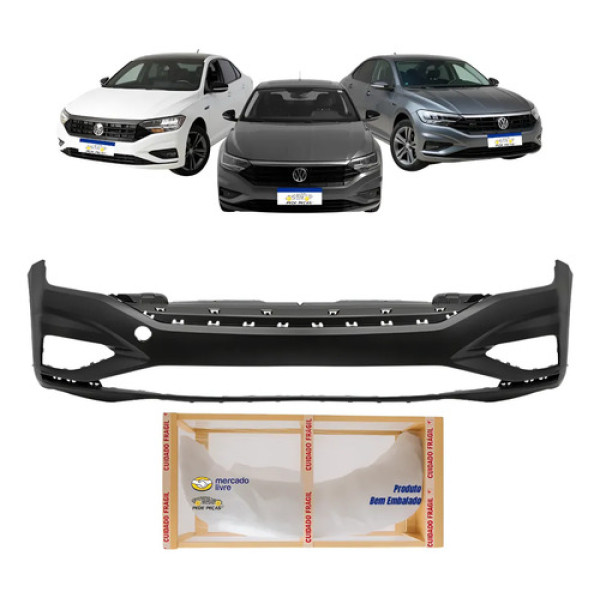 Parachoque Volkswagen Jetta 2019 2020 Preto Liso Para Pintura