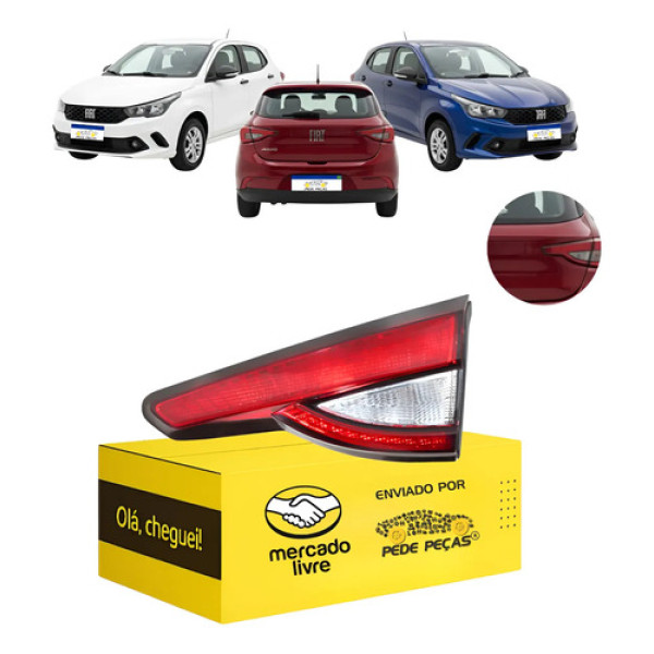 Sinaleira Lanterna Tampa Fiat Argo 2018 19 A 2026 Cristal Ld Direito/passageiro Vermelho
