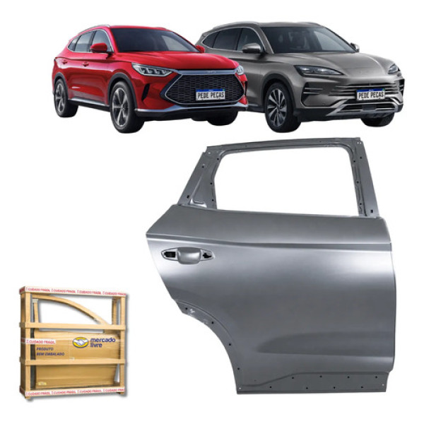 Porta Traseira Byd Song Plus Premium 2023 24 25 26 2027 Ld Traseira Direito Cinza Para Pintura