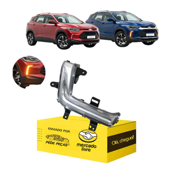 Pisca Parachoque Dianteiro Tracker 2020 2021 22 23 2024 Ld Amarelo
