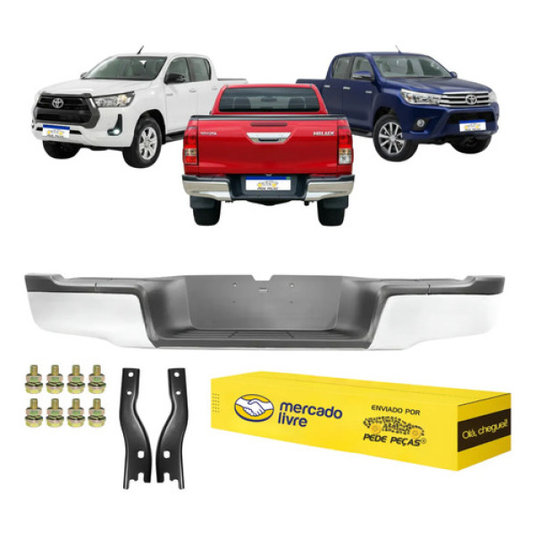 Parachoque Traseiro Toyota Hilux 2016 2017 2018 2019 A 2021