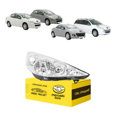 Farol Peugeot 207 20...