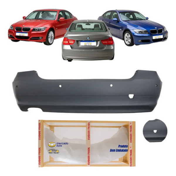 Parachoque Traseiro Bmw 325i 2009 2010 2011 2012 C/f Sensor
