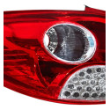 Lanterna Traseira Peugeot 207 Hatch 2008 09 10 11 A 2015 Le Esquerdo/motorista Vermelho/cristal Com Grade Cromada