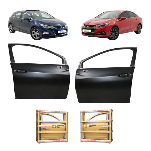 Porta Dianteira Cruze Hatch 2017 18 19 20 A 2023 Nova Par Dianteira Ambos Preto