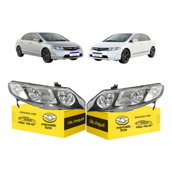 Par Farol New Civic 2007 2008 2009 2010 2011 Exs Lxl Lxs Si Ambos Lados