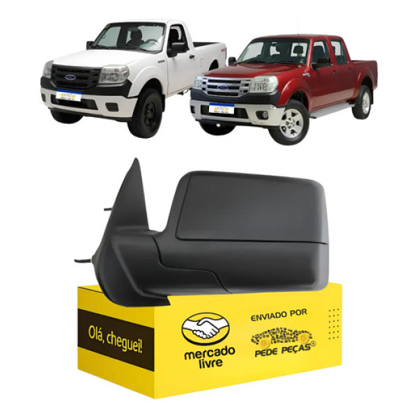 Retrovisor Esquerdo Ford Ranger 2009 2010 2011 2012 Manual Esquerdo