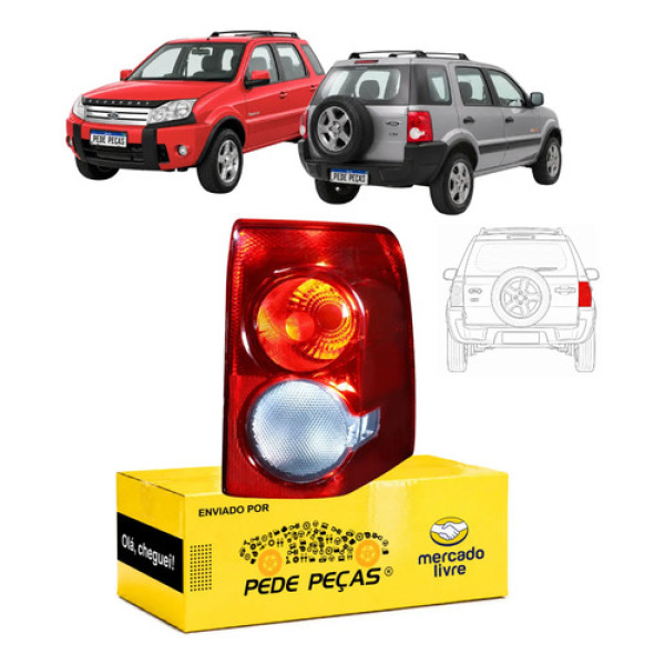 Lanterna Ford Ecosport 2008 2009 2010 2011 2012 Xlt Novo