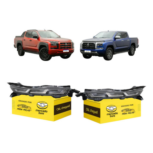 Par Farol Sinaleira Superior Mitsubishi Triton 2026 Full Led Ambos Lados