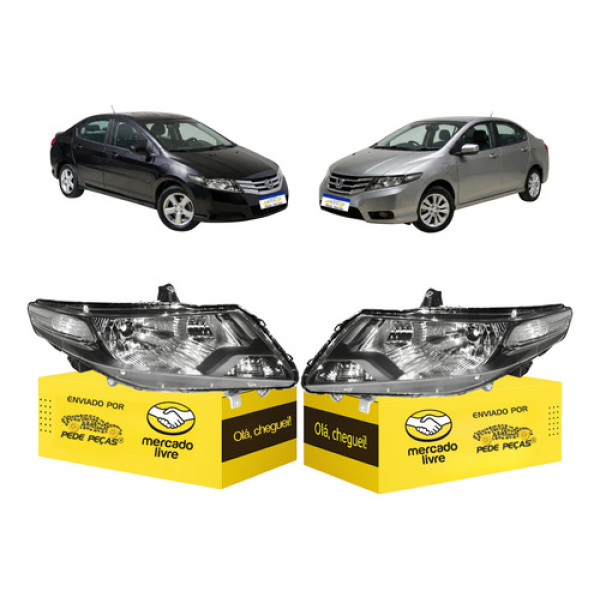 Par Farol Honda City 2009 2010 2011 2012 2013 2014 Novo Direito