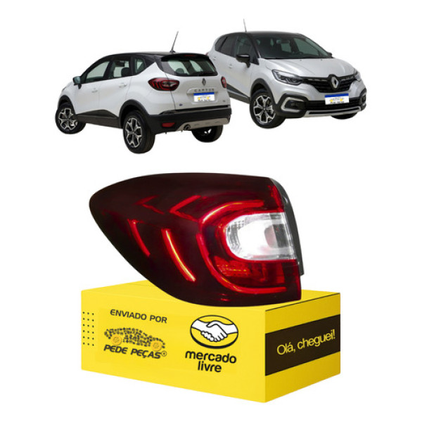Lanterna Renault Captur 2017 2018 2019 2020 2021 2022 L.e Esquerdo Vermelho