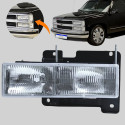 Farol Gm Silverado Foco Duplo 1993 94 95 96 97 98 A 2001 Le Esquerdo/motorista