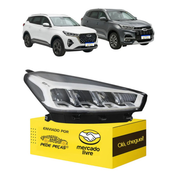 Farol Chery Tiggo 7 Pro 23 2024 2025 2026 Pro Turbo Novo Ld Direito/passageiro