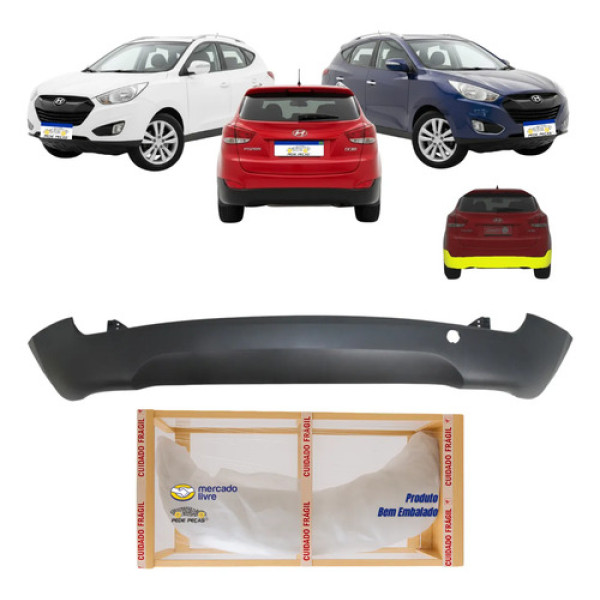 Spoiler Traseiro Inferior Ix35 2010 11 12 13 14 A 2022 Novo Preto