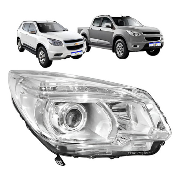 Farol Chevrolet S10 Trailblazer 2012 A 2016 Com Projetor Ld Direito/passageiro