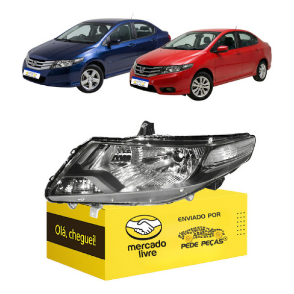 Farol Honda City 2009 2010 2011 2012 2013 2014 Novo