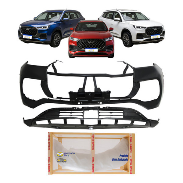 Parachoque Com Spoiler Tiggo 8 Pro 2023 2024 2025 2026 Preto
