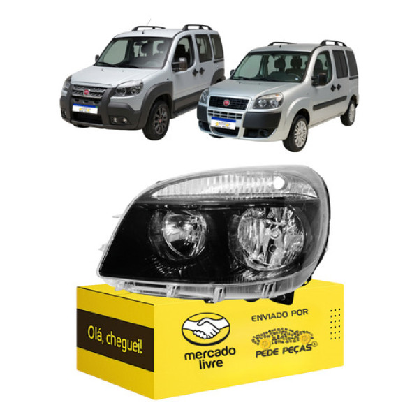 Farol Fiat Doblo 2010 2012 2013 2014 2015 2016 A 2021 L.e Esquerdo/motorista