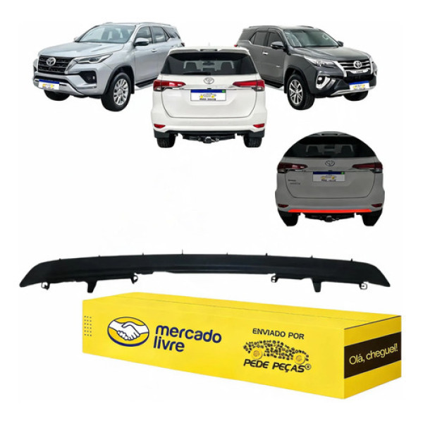 Spoiler Aplique Traseiro Sw4 2016 A 18 19 20 22 23 24 2025 Preto