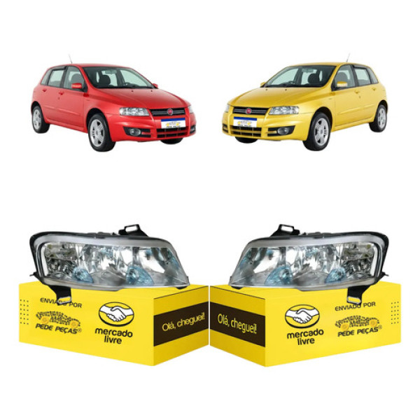 Par Sinaleira Farol Fiat Stilo 2008 2009 2010 2011 Cromado Ambos Lados