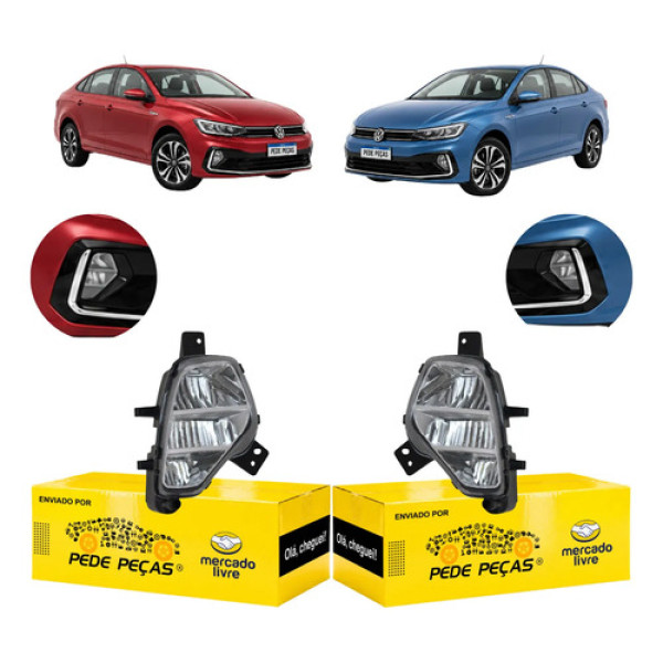 Par Milha Auxiliar Cibie Vw Virtus 2023 24 25 2026 Cristal