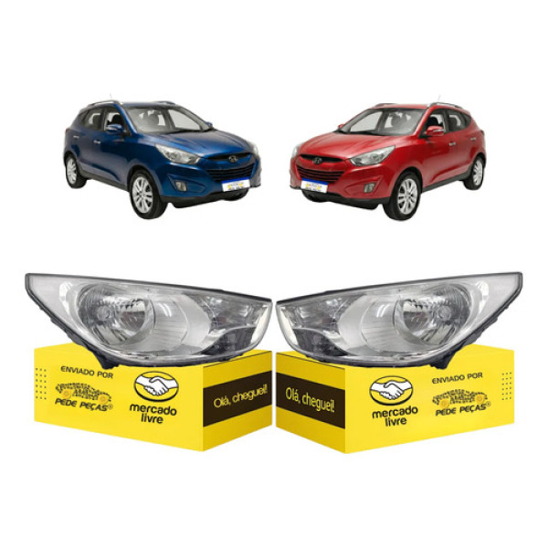 Farol Ix35 2010 2011 2012 2013 2014 2015 Foco Simples Par Ambos Lados